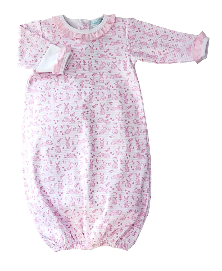 Baby Girl Pima Cotton Easter Bunnies Daygown