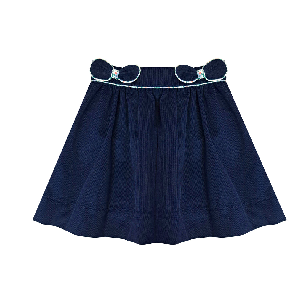 Vivi Navy Blue  Corduroy Skirt - Little Threads Inc. Children's Clothing