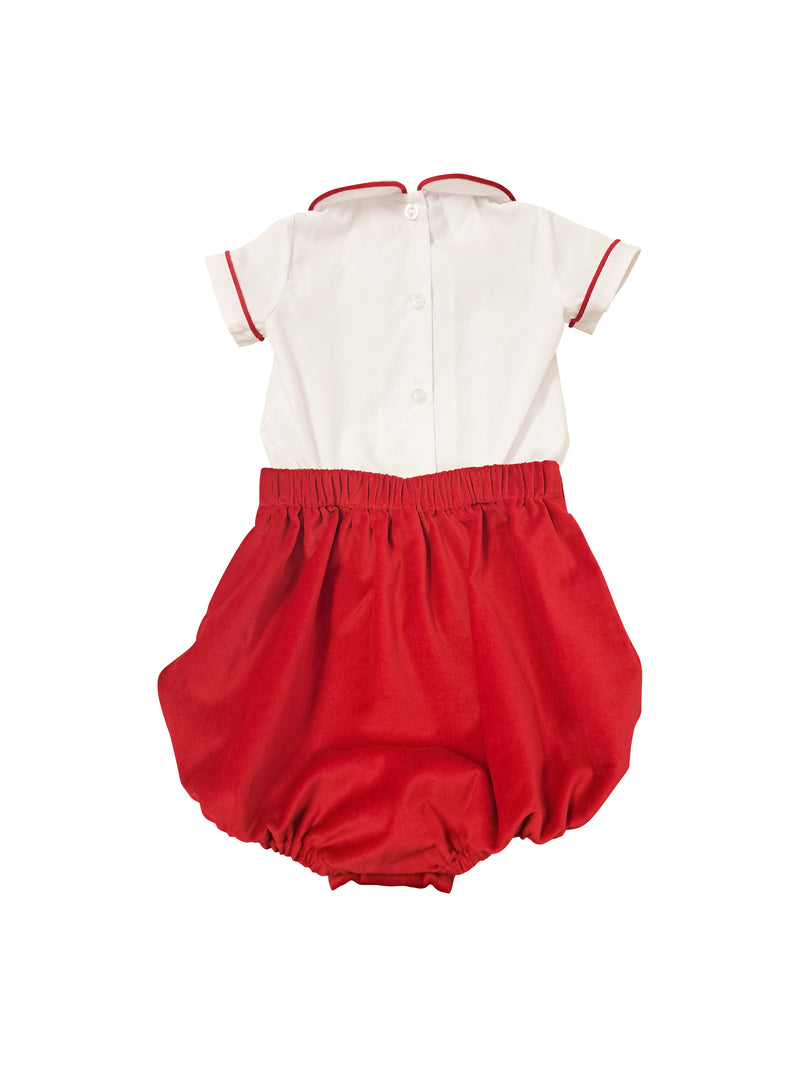 Baby Boy's "Red Velvet Christmas" 2 piece Bubble