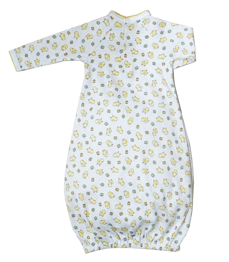 Unisex Polka Dot and Duckies Print Daygown