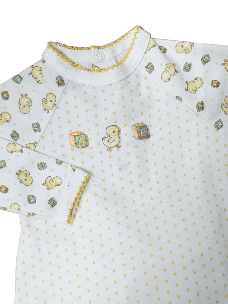 Unisex Polka Dot and Duckies Print Daygown