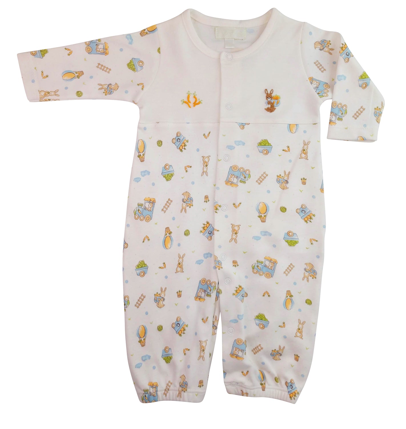 Bunnies print baby boy converter gown - Little Threads Inc. Children's Clothing