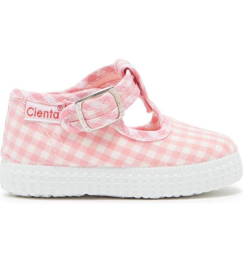 Cienta Pink Gingham canvas kids shoes - Little Threads Inc. Children's Clothing